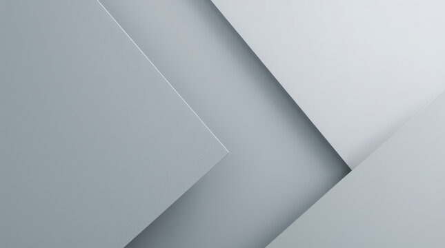 Abstract geometric background with overlapping gray paper shapes and clean edges
