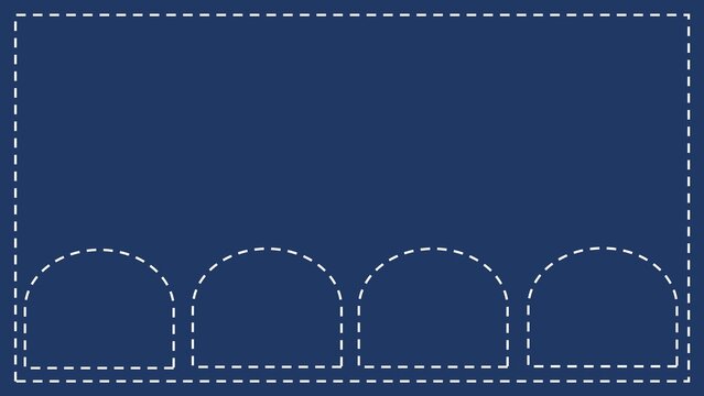 Sashiko visible mending blue color Japanese stitching style background