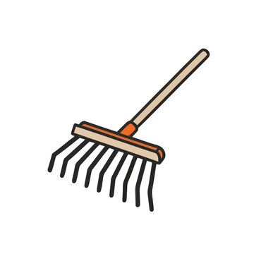 Rake isolated on transparent background