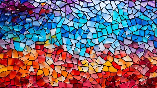 colorful glass mosaic wall background