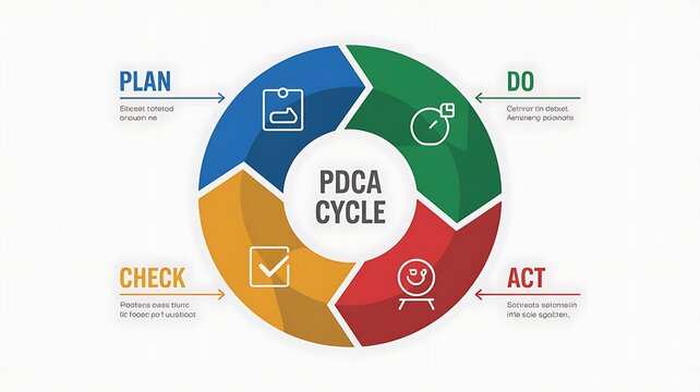 Pdca cycle diagram for business improvement process