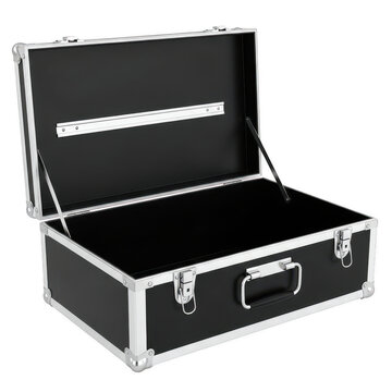 Hardcase aluminum briefcase with handle open