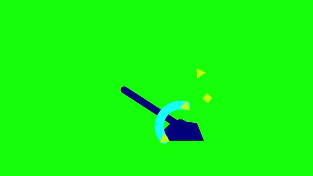 Flat Anchor Icon Animation on Green Screen