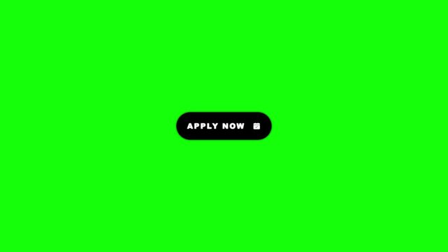 apply now button loop with clean design and registration document icon on green screen chroma key background in 4K resolution.