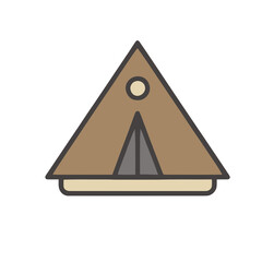 Simple brown tent illustration © oli