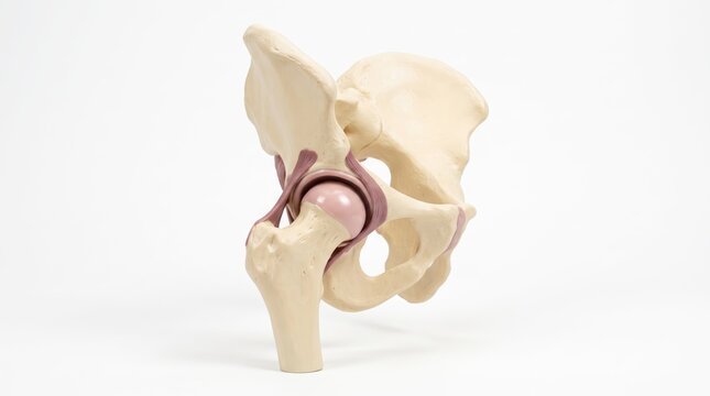 Anatomical model of human hip joint and pelvic bone