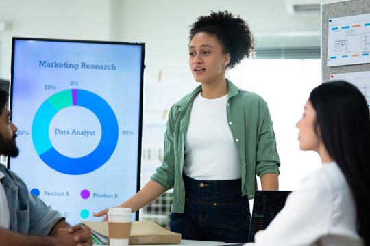 group of business people partners during a set team meeting in the office.business team meeting conference discussion with colleagues private ideas data report analysis,presentation,planning,strategy
