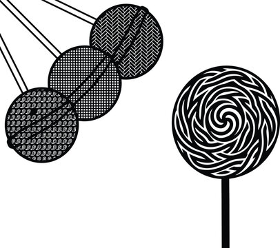 vector illustration silhouette art pattern icon set showcasing intricate designs