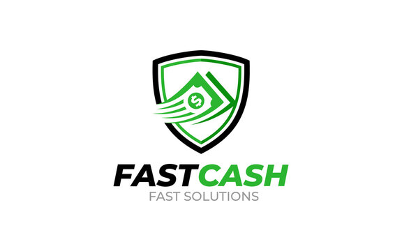 Illustration graphic vector of fast cash payment business logo design