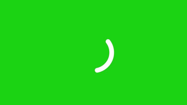 Loading - circle Modern loading animation. Circular loading indicator , loading and buffering icon animation looped on green background. 4K video