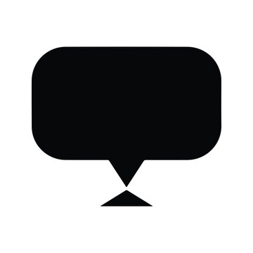 Black Speech Bubble Icon for Communication and Messaging.