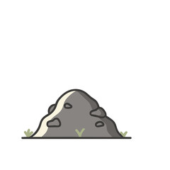 Pile of rocks with grass © parsila