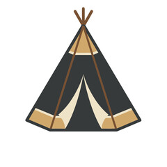 Stylized teepee tent icon © parsila