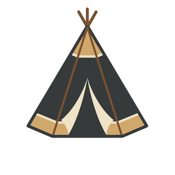 Stylized teepee tent icon