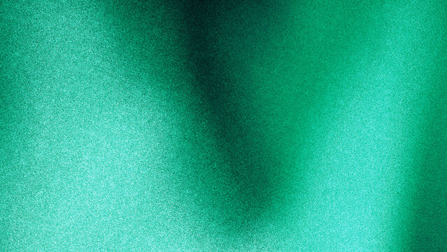 Abstract emerald green blurred background with flowing fluid waves and a subtle grainy texture for modern graphic design projects.