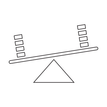 Seesaw balance icon