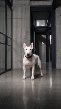 The Architectural Elegance of a Regal Bull Terrier