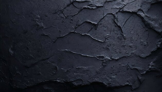 Full frame matte black volcanic basalt wall with fine porous texture