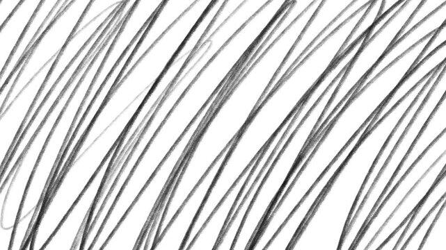 鉛筆で書かれた線が荒ぶるテクスチャアニメーション。混乱や憂鬱な心情をイメージした手描き背景素材