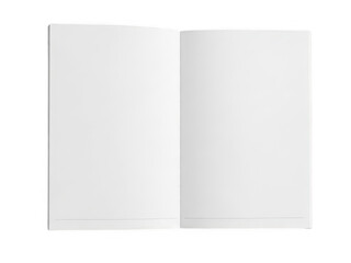 Fototapeta premium Open blank notebook with empty pages isolated on transparent background