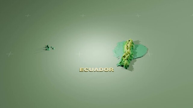 Detailed 3D Terrain and Elevation Map of Ecuador