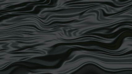 Fototapeta premium Flowing black silk fabric with soft curves and highlights