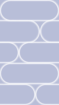 Abstract blue background pattern with rounded pill shapes stacked in modern brickwork arrangement featuring soft white glowing neon edges
