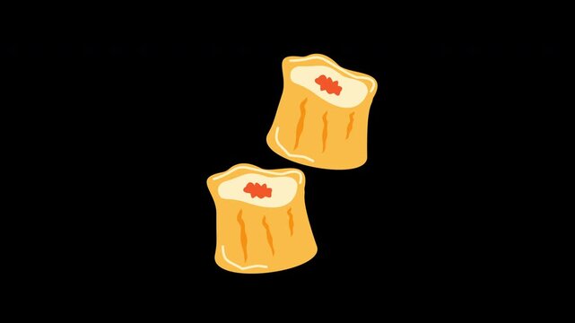 dim sum shumai staemed dumpling illustration