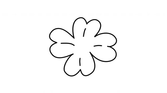 green clover leaf st patrick day outline cartoon