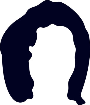 silhouette of a woman hair shape