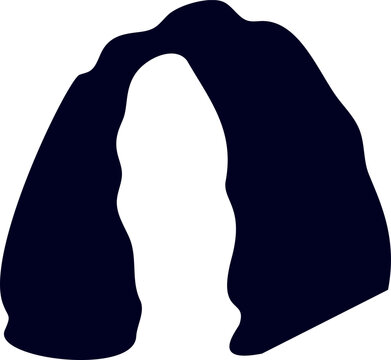 hair shape vector illustration of a silhouette of a woman