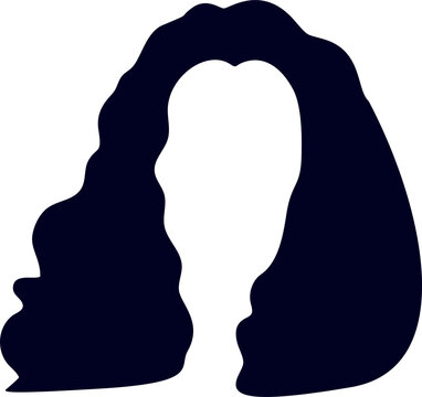 hair black human head silhouette