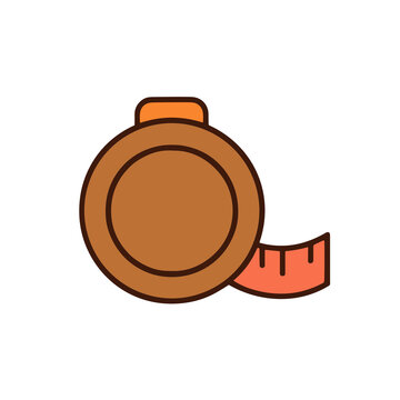 Stylized measuring tape icon