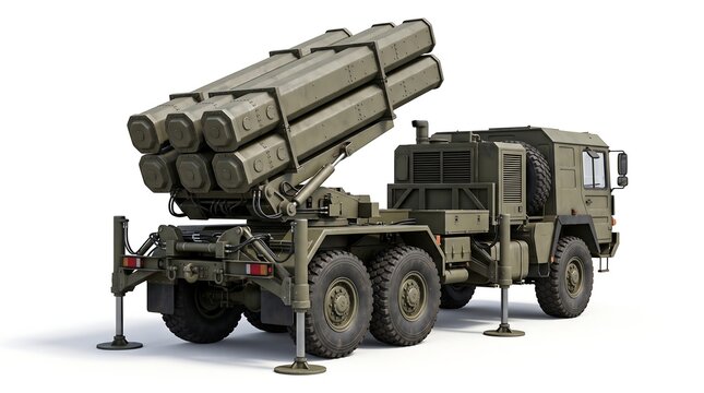 Generic Surface-to-Air Missile Launcher Vehicle with Raised Launch Tubes