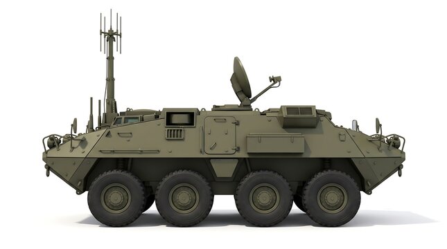 Generic Armoured Command and Control Vehicle with Satellite Dish