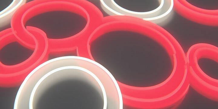 Abstraction and various shapes, 3D graphics background and wallpaper, shapes for screensavers and concepts, red color. High quality