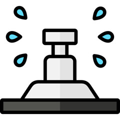 Fototapeta premium irigation icon illustration design with filled outline