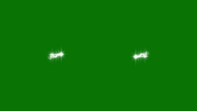 Twinkling star glitter line with magical dust particles, bright sparkle bursts and soft luminous  creating an elegant animated trail transition for holiday designs in 4k green screen backround