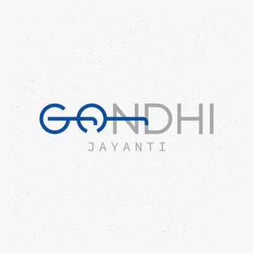 Gandhi Jayanti Typography design in old background