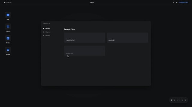Dark Premium OS System Access Authentication UI Animation Background Loop