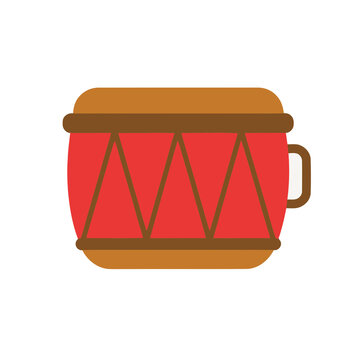 Red drum with handle illustration