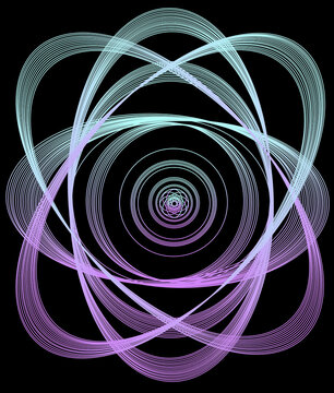 Radiant Energy Waves Of Neon Blue And Purple