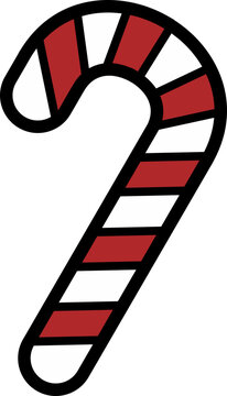 vector illustration of an candy cane for christmas