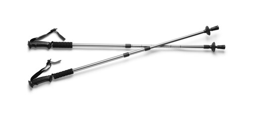Fototapeta premium Walking poles isolated on white background