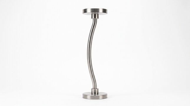  Slender column bowed sideways under axial load, buckling physics concept