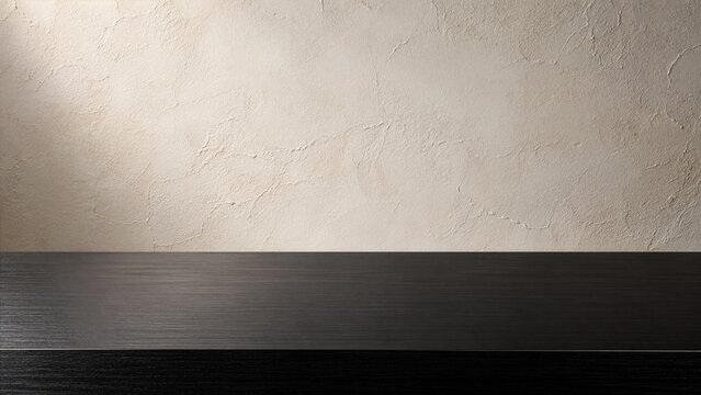 Japanese Wabi Sabi product background with washi wall and black urushi