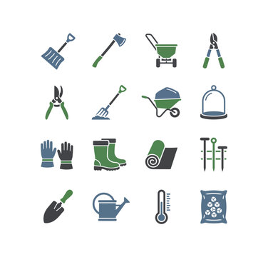 Garden Tools Vector Set for Landscaping and Outdoor Work