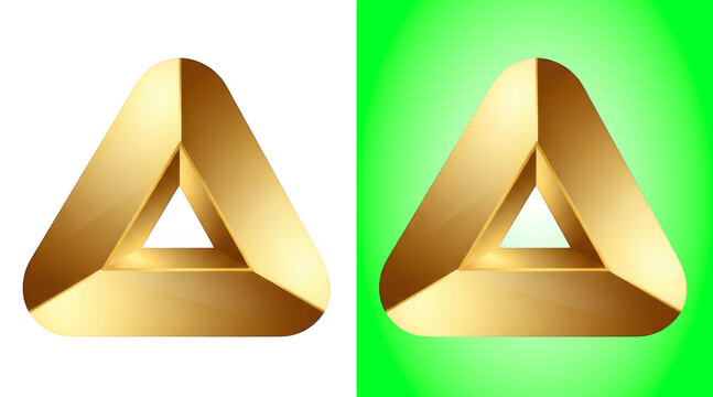 Golden impossible triangle design