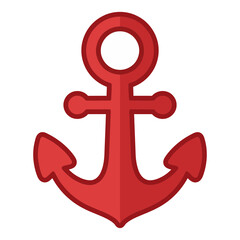 Red anchor symbol isolated © randara