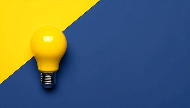 light bulb on blue background